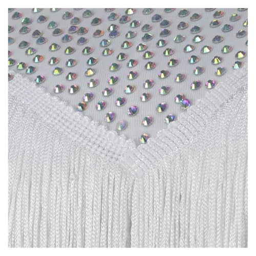 Robe de danse latine fluide à franges pour compétition de samba