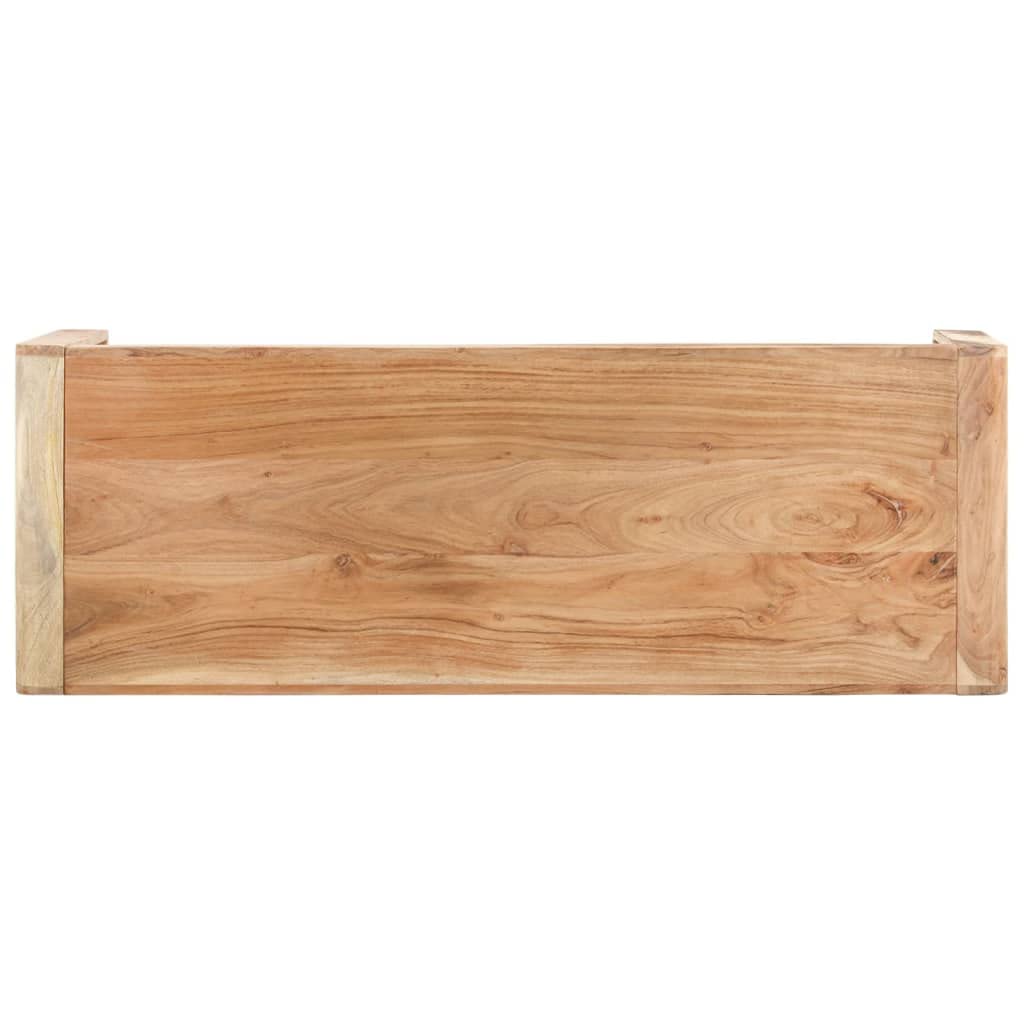 vidaXL Banco Jardín Muebles Mobiliario Terraza Patio Balcón Exterior Decoración Recibidor Asiento Silla 110x38x46 cm Madera de Acacia Maciza