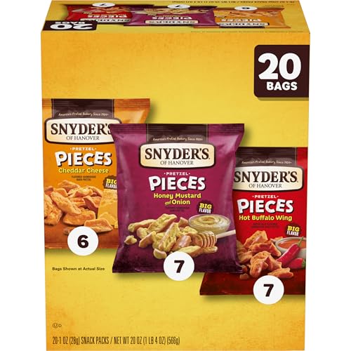 Snyder's of Hanover, Variety Pack of Pretzel Pieces, Individual Packs, 20 Ct