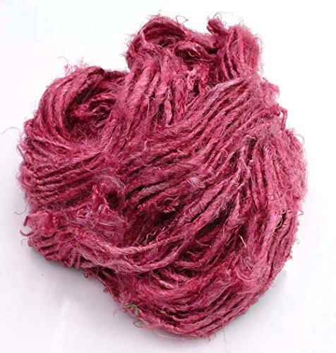 100G/ 1 Skein Recycled Banana Silk Yarn Pink Hand-Spun Soft Yarns #TOP3