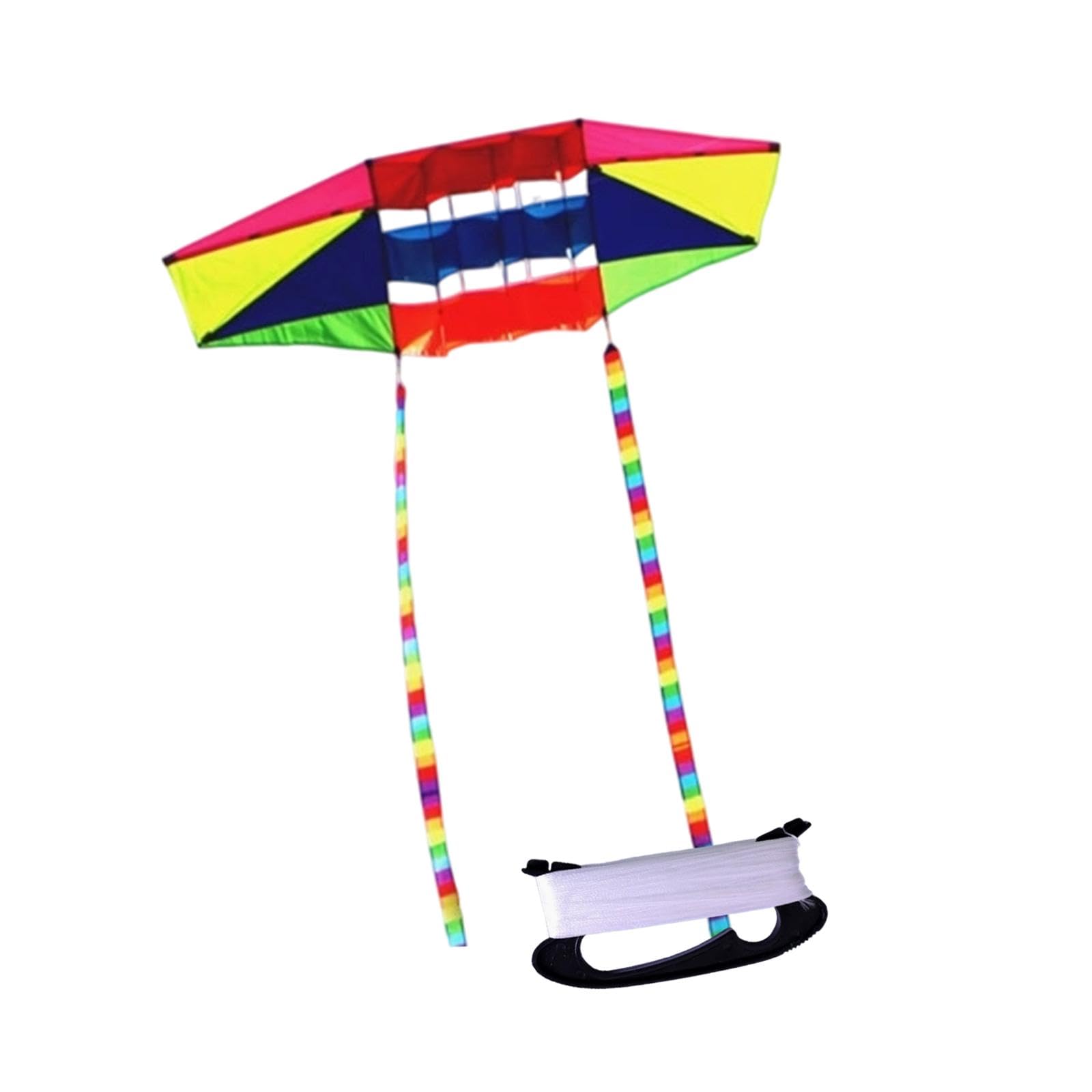 Cometa de Playa para Niños y Adultos, 205 cm x 80 cm (80.7" x 31.5"), Incluye Línea de 100m y Cola Larga, Fácil de Volar