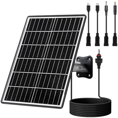 Kit pannello solare da 15 W con batteria integrata da 16000 mAh. Tensione: 5 V/6 V/9 V/12 V. Corrente: 1,5 A. Caratteristiche porte USB-C, Micro-USB e DC 2.1/1.7/1.35 mm. Compatibile con tutte le