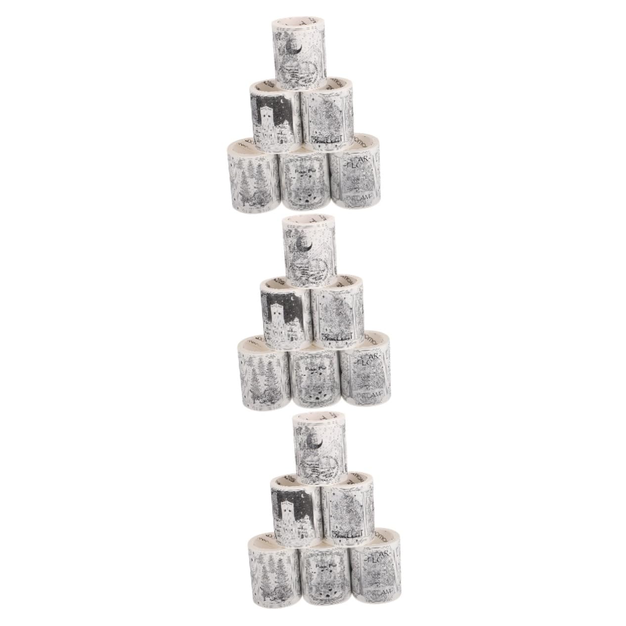 EXCEART 18rollos Cinta Washi Decorativa De Varios Estilos para Manualidades y Scrapbooking Adhesiva y Versátil para Diario y Proyectos