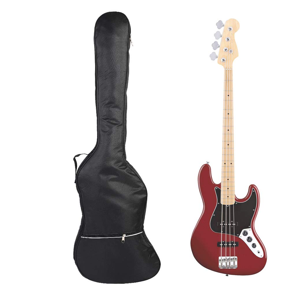 Pokrowiec na gitarę - Czarna Torba na Bas z Tkaniny Oxford, Wodoodporna - Miękki Pokrowiec na gitarę, Podwójne Paski - Gruba Wyściółka z Gąbki Chroniąca Instrument