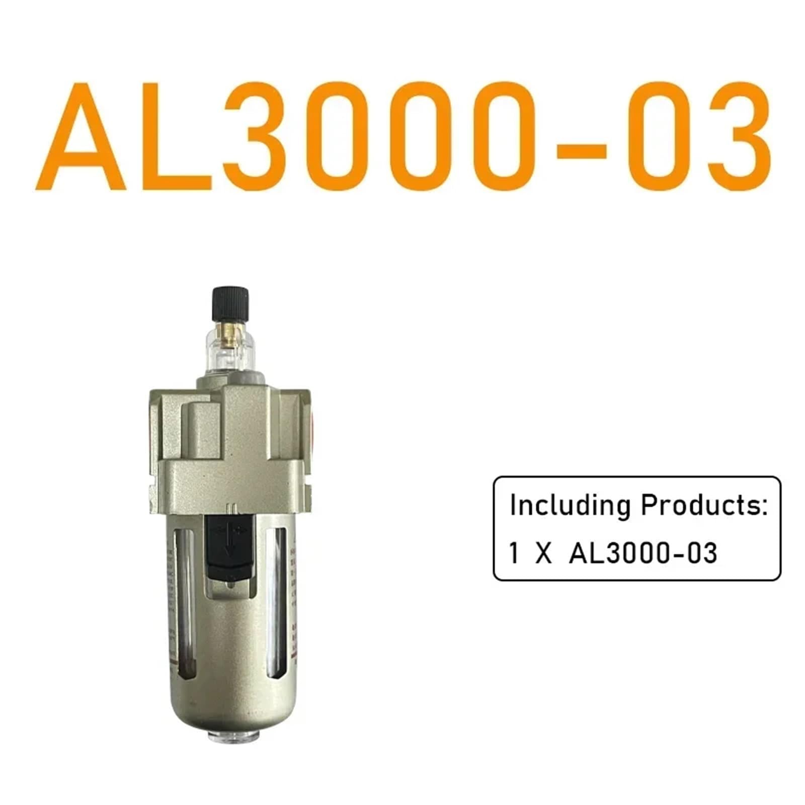 1 filtro de bomba de compresor lubricador, procesador de aire, filtro de aire comprimido 1/4 3/8 1/2 AL2000-02/3000-03/4000-04(AL3000-03)