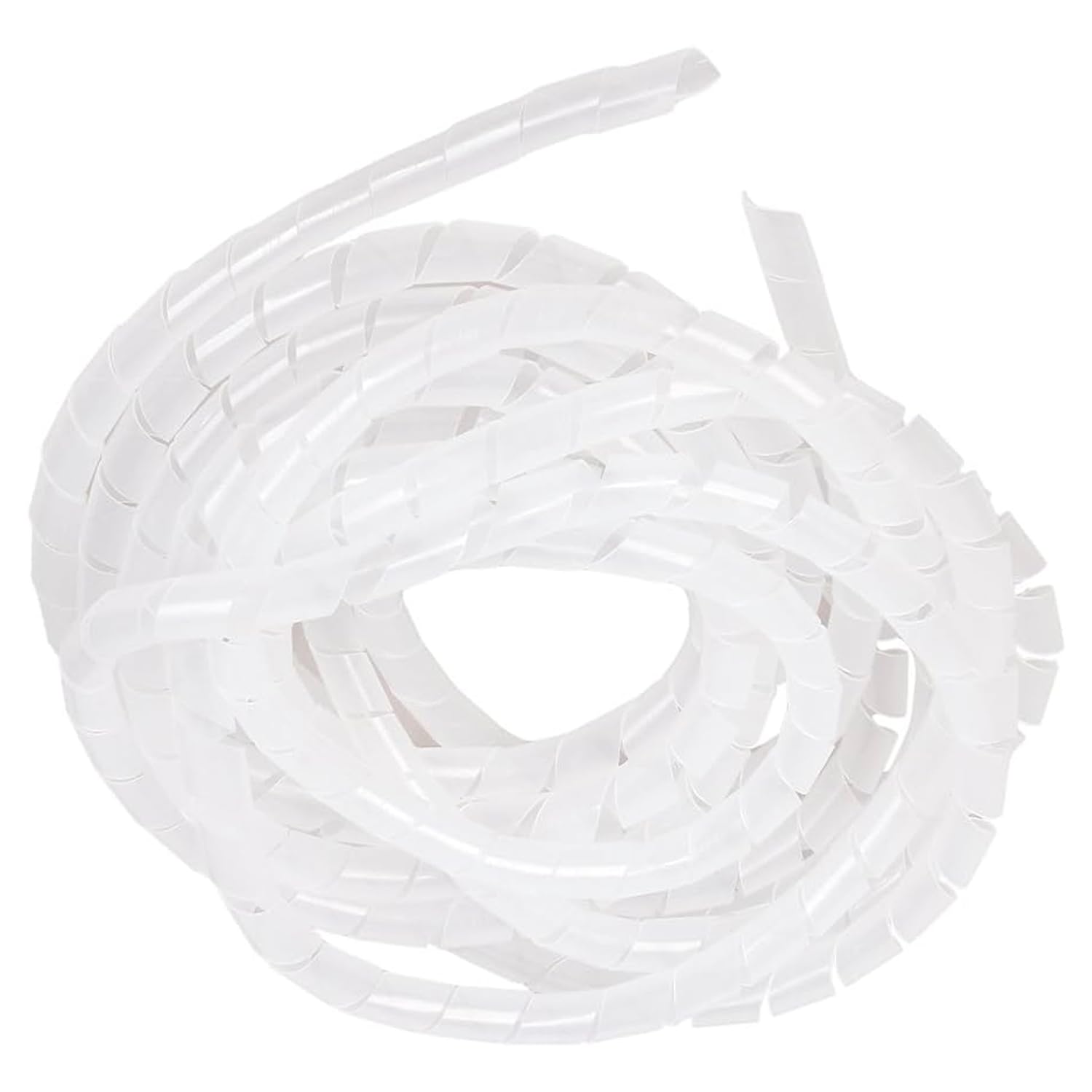 Spiral Cable Wrap - 5.5 Ft 1" Spiral Wire Wrap Cord Covers Bundle Sleeve Hose for Computer Electrical Wire Organizer (White, 1 Inch-5.5Ft)