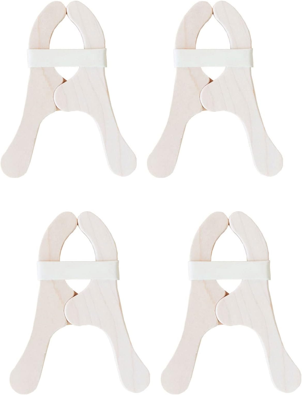 4 Pack of Wooden Play Clips for Kids | Montessori and Waldorf Toys for Fort Building, Imaginative, and Pretend Play