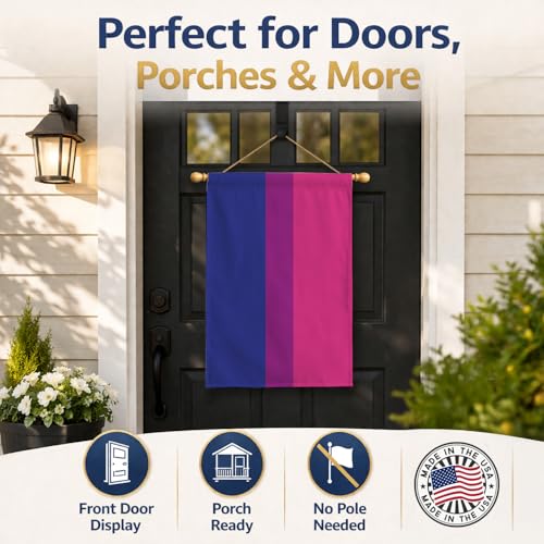 Drapeau Bisexual Pride Caroline's Treasures CK8011CHF en polyester grand format 28x40 multicolore - 8