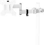 VIVO Black Pole Mount Monitor Arm for 17 to 32 inch Screen, MOUNT-POLE01A | Universal, Heavy Duty Steel Design, Full Motion VESA Mount Arm, Removable 75mm and 100mm VESA Plate, 12 inch Extension