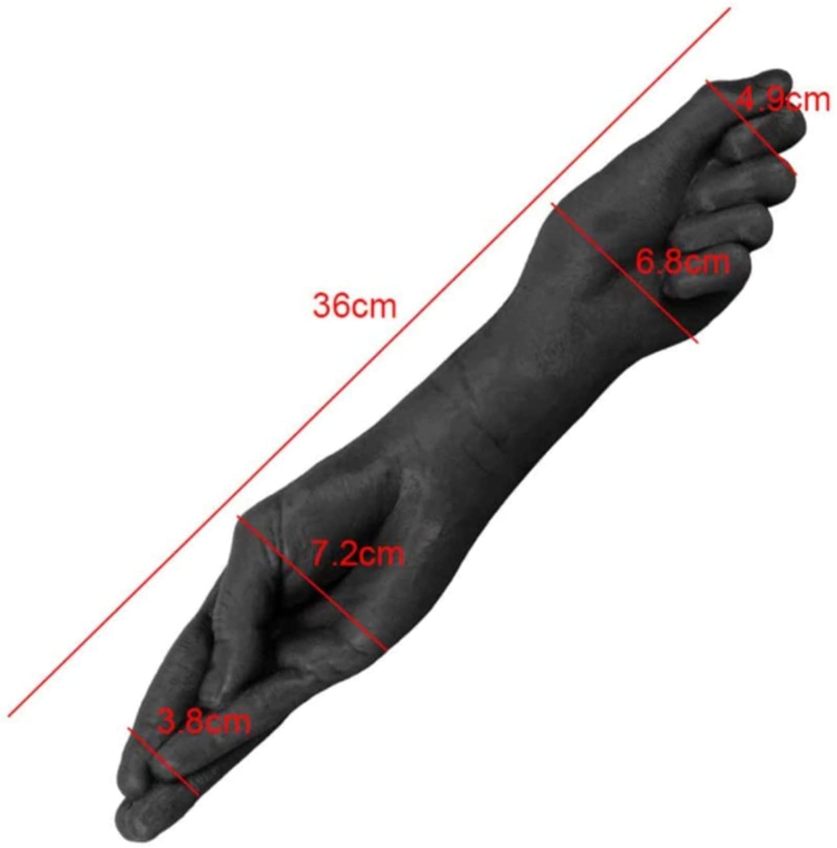 Dildo anale a doppia testa, vibratore a mano, dildo lungo 36 cm, plug anale a mano grande, giocattoli sessuali SM for donne e uomini lesbici(Fleisch)