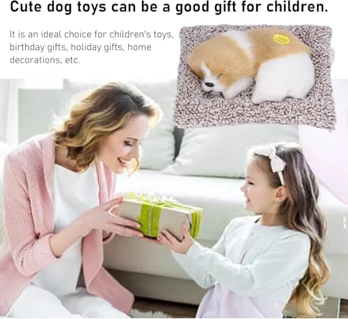 Image of Sleeping Cat Car Dashboard Toy with Soft Plush Fur and Non Slip Base - Cute Kitten Decorative Showpiece for Car Interior, Home Decor Desk Accessory for Dashboard Styling (White & Brown)