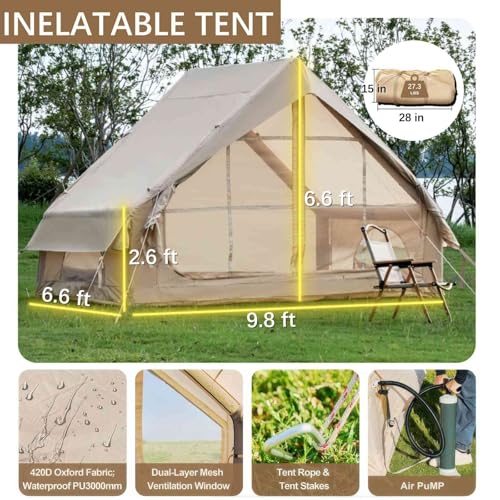 Carpa Inflable para Camping 2-3 Personas, Fácil Montaje miniatura 4