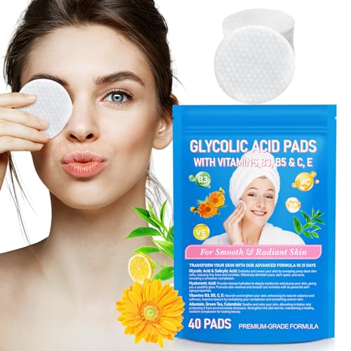 Mascarilla De Ácido Glicólico, Descamación Y Piel Regenerativa Para Que La Piel Sea Más Limpia Y Lisa - Vitaminas B3, B5, C, E - Reduce Eficazmente Las Manchas Oscuras, Las Líneas Finas Y Las Arrugas