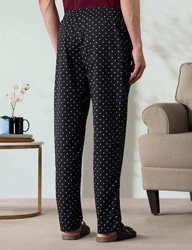 Image of Amazon Brand - Symbol mens 100% Cotton Pyjama /Lounge Pants |Regular Fit | Printed | Available in Plus Sizes