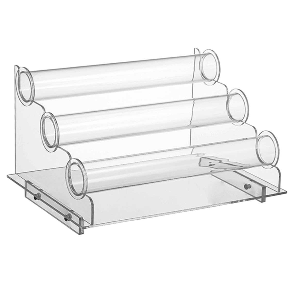 ibasenice Transparenter Schmuckhalter aus Acryl, 3-stufiger Uhrenständer