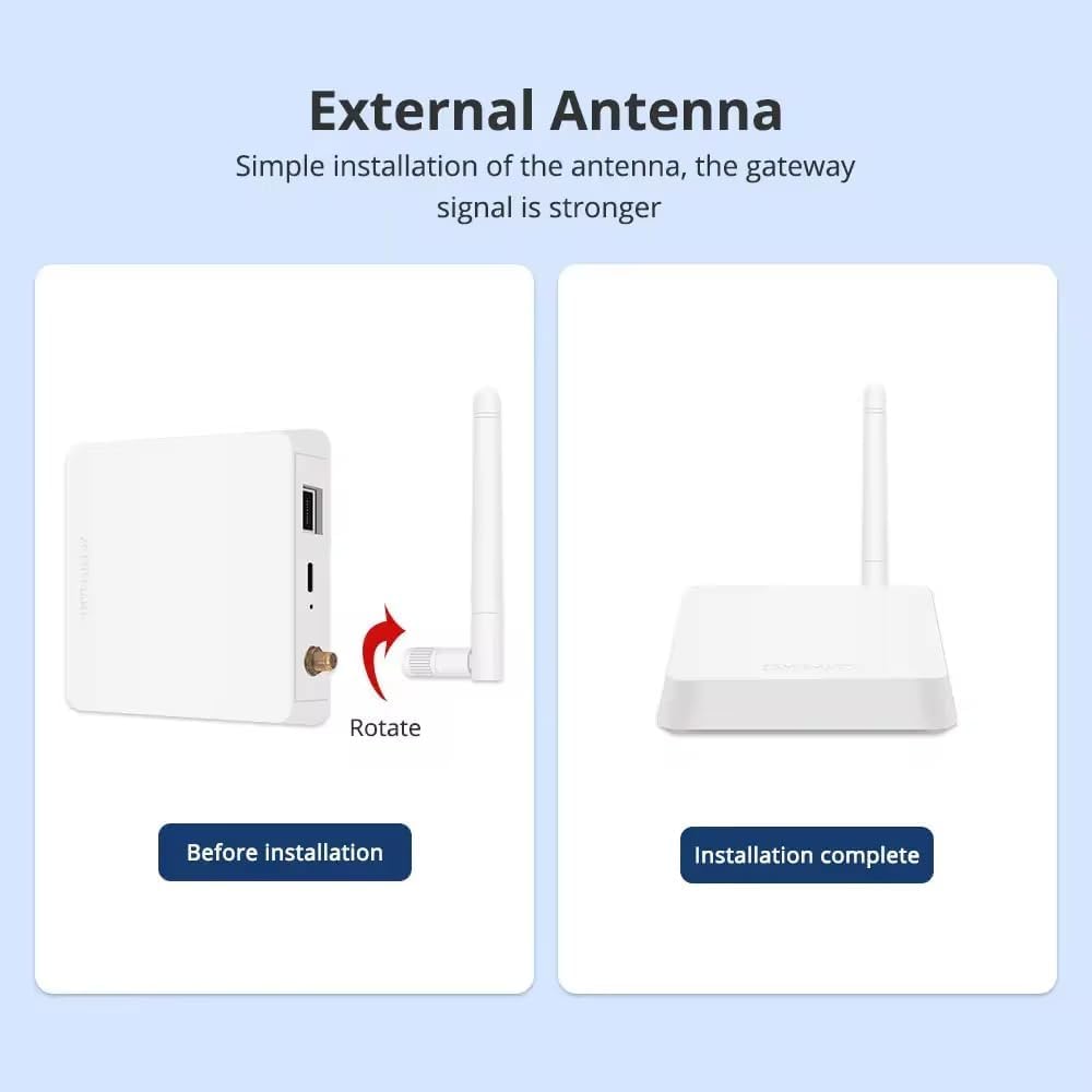 BENEXMART ZigBee Hub / bramka przewodowa, pilot zdalnego sterowania WiFi Smart Home Bridge, Zigbee Hub inteligentne łączenie, inteligentne urządzenia, asystent Google, sterowanie głosowe, praca z