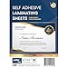Feuilles de plastification autocollantes, pas besoin de machine, format lettre, 22,9 x 30,5 cm par HA SHI 20 sheets claire