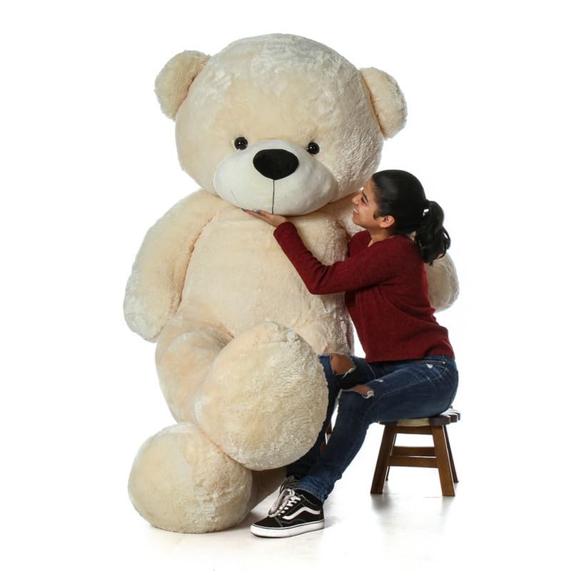 Image of ToYBULK Teddy Bear, Teddy Bear 5 Feet for Girls, Soft Toys for Girls, Big Teddy Bear, Toys for Girls /Wife /Girlfriend /Husband, (5 Feet, Cream)