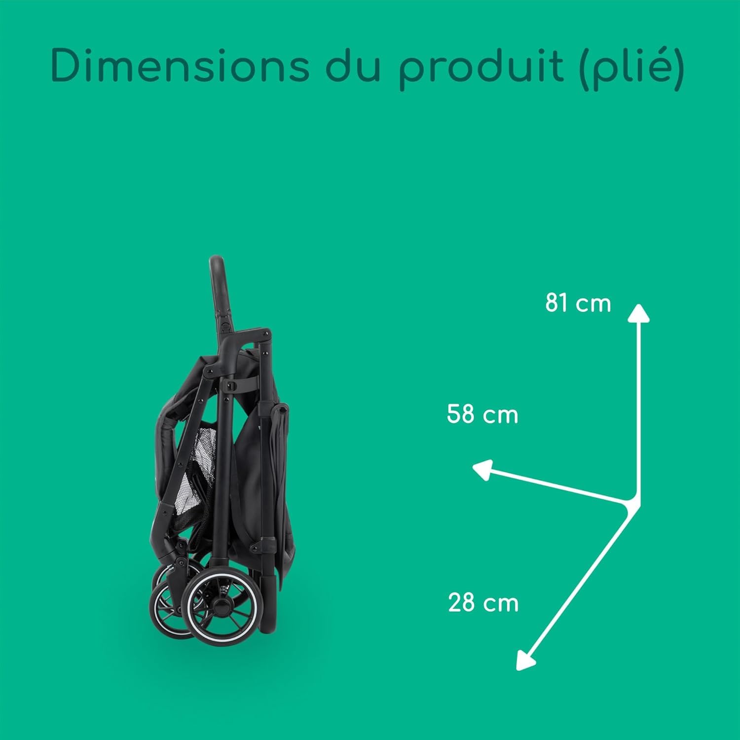 Bebeconfort Azur Poussette Canne Compacte 0-3 ans 15 kg Pliage Automatique Inclinaison Allongée Mineral Graphite