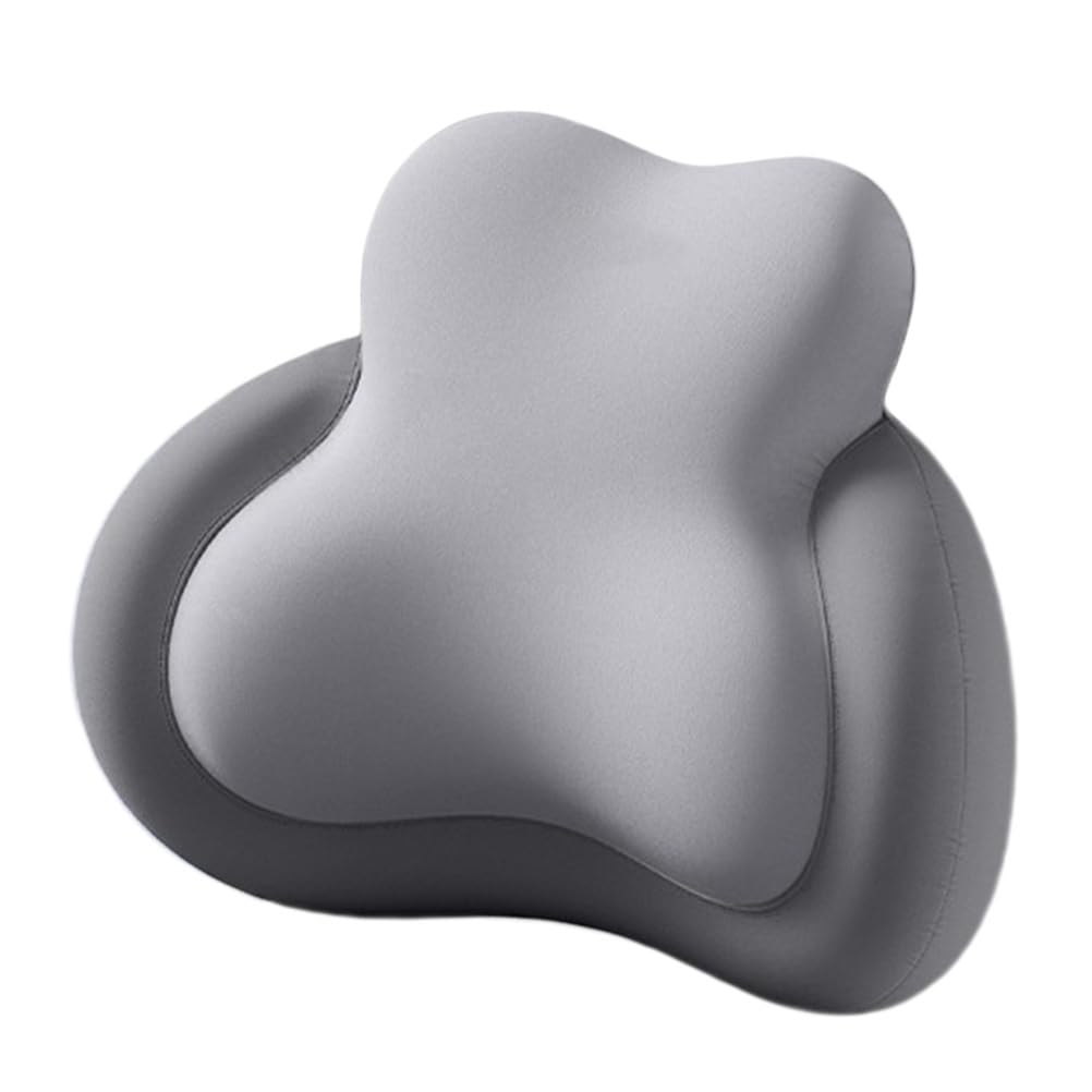 Almohada de Apoyo Lumbar for Silla de Oficina y Asientos de Coche, Respaldo ergonómico, cojín Trasero de Espuma viscoelástica con Funda Lavable(Gray)