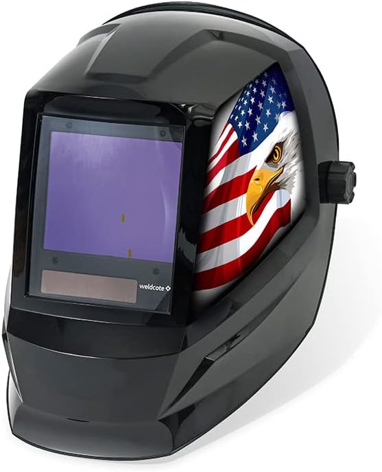 Weldcote Metals Ultraview Plus - Pantalla para casco de soldadura de oscurecimiento automático digital de color verdadero 9-13, águila
