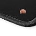 Produktbild Schwarze Velours Fußmatten in Top-Qualität, Randfarbe Dunkelgrau OFM-Q300_R501_00041