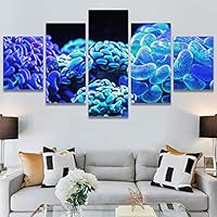 SIGNWIN 5 Panel Canvas Wall Art Deep Under for Home Decorations Ready to Hang - 60