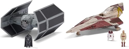 Star Wars Micro Galaxy Squadron Starfighter Class Darth Vader'S TIE Advanced - Vehículo de 5 pulgadas y Starfighter Class OBI-WAN Kenobi's Jedi
