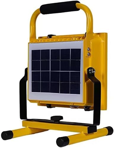 Miniatura 2 de ATO - Luz de trabajo solar LED recargable portátil de 100 W, focos impermeables y duraderos para exteriores, luz de inundación de carga solar LED de