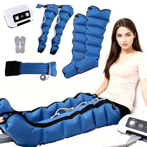 GZGHRZQS Botas Presoterapia para Casa Piernas y Abdomen con 6 Cavidades, Maquina Presoterapia para Casa, Masajeador De Piernas Y Pies Mejorar Circulación Sanguínea Y Aliviar El Dolor