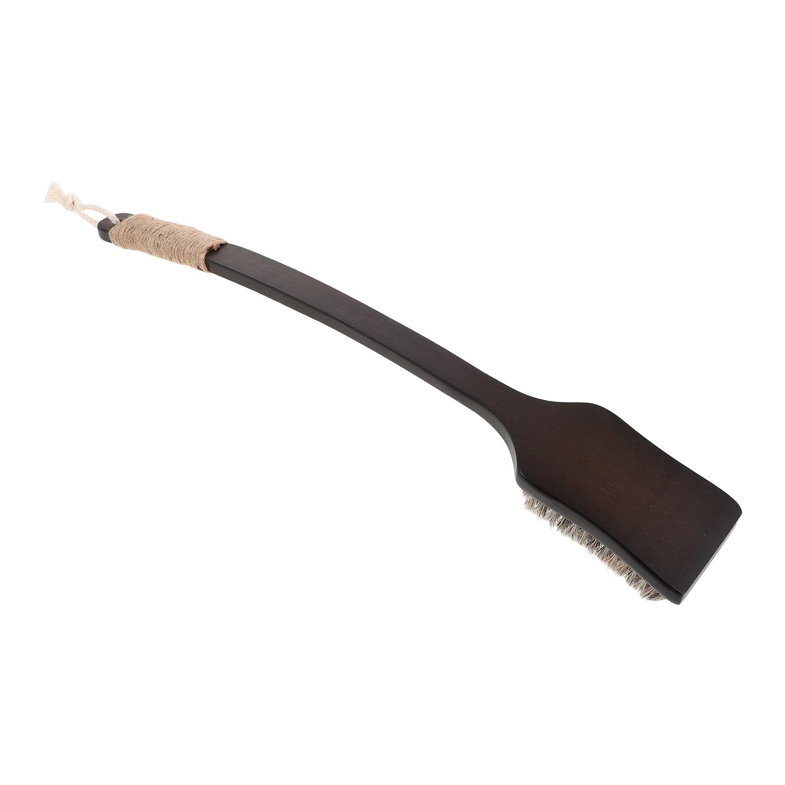Cepillo de Ducha para Espalda con Mango Largo de Bambú Cerdas Suaves de Caballo para Exfoliación Corporal Antideslizante Adecuado para Piel Sensible y Limpieza Profunda Baño