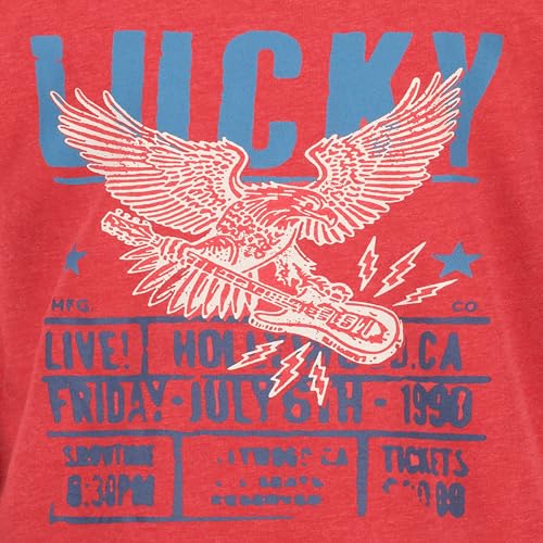 Image of Lucky Brand Boys' Short Sleeve Graphic Crew Neck T-Shirt, Soft, Comfortable, Relaxed Fit