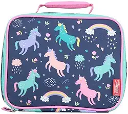 Lancheira Escolar Térmica Thermos Infantil Unicórnio, Roxa