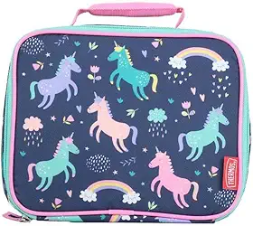 Lancheira Escolar Térmica Thermos Infantil Unicórnio, Roxa