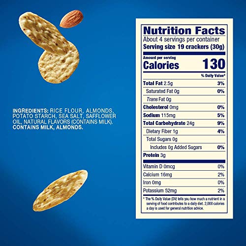 Image of Blue Diamond Almonds Nut-Thins Gluten Free Cracker Crisps, Original, Family Size, 7.7 oz (Pack of 3)