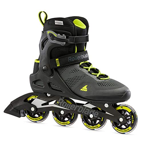 Rollerblade Macroblade 80 Men's Adult Fitness Inline Skate, Black and Lime, Performance Inline Skates