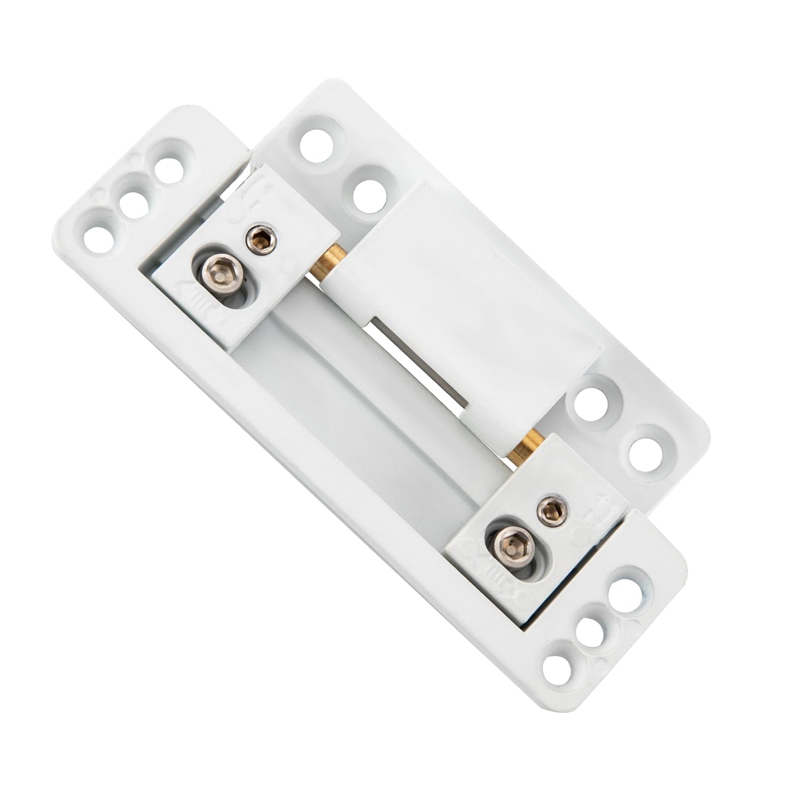 Lot de 2 charnières de porte réglables dissimulées ultra fines - Charnières cachées - Charnières robustes pour porte d'entrée - En alliage de zinc - Blanches