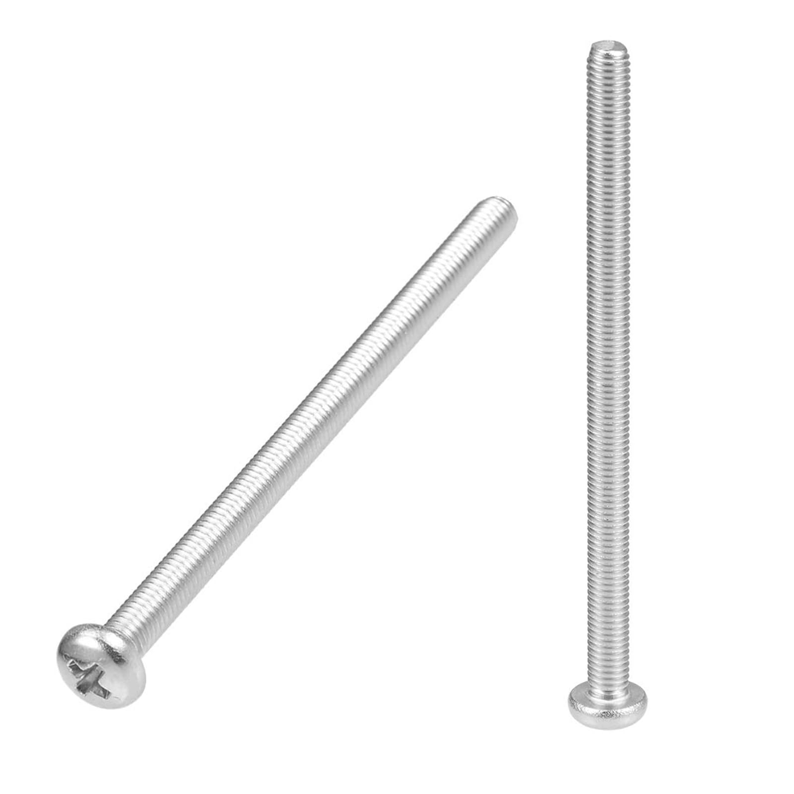 MACHSWON M5x80mm Machine Screws Phillips Cross Pan Head Screw 304 Stainless Steel Round Head Cross Screw Fasteners Bolts 5Pcs