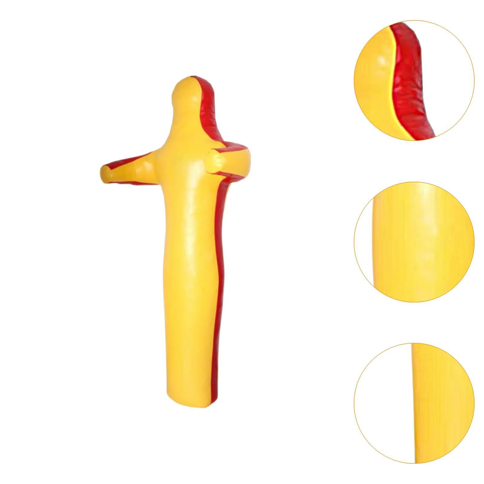 kowaku Grappling Dummy Boxing Dummy Cover Unfilled Professional Practice Throwing Boxing Bag for Judo Muay Thai Brazilian Jiu, Yellow 160cm