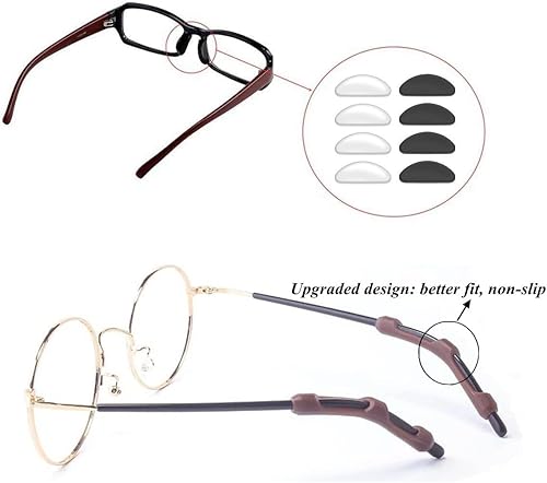 Miniatura 3 de 20 pares de almohadillas nasales para anteojos y 10 pares de retenedores suaves para lentes de sol
