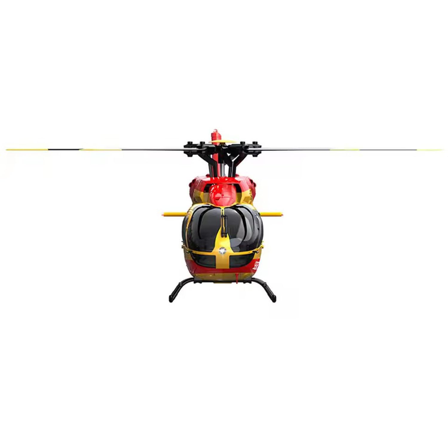 1/30 RC Era 6Ch ferngesteuerter Hubschrauber C190 Dual Brushless Motors RTF-Modell Flugzeug H145 flugzeugloser luftgeführter Heckrotor Hobby-Modell (rot und gelb)
