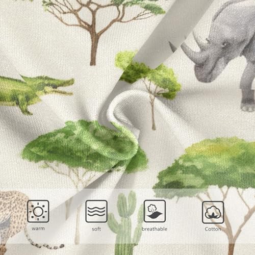 Toddler Underwear Custom 2t Cotton Girl Panties Cute Fun Print Briefs Underpants African Animals Giraffes Watercolor3