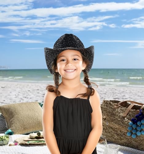 Funky Junque Kids Cowboy Hat - Adjustable Western Straw Sun Hat for Toddlers & Children2