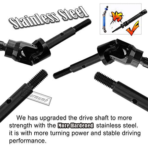 Rcarmumb Upgrades Part For 1/10 Rustler 2Wd Vxl, Drive Shaft Cvd Axles,Alloy Caster Block,Steering Blocks,Stub Axle Carriers,Suspension Arm,Steering Bellcranks,Shock Tower,Bulkhead,Navy Blue #TOP2