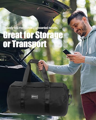 FIREDOG Smell Proof Duffle Bag, Large Smell Proof Bag for Travel Storage3