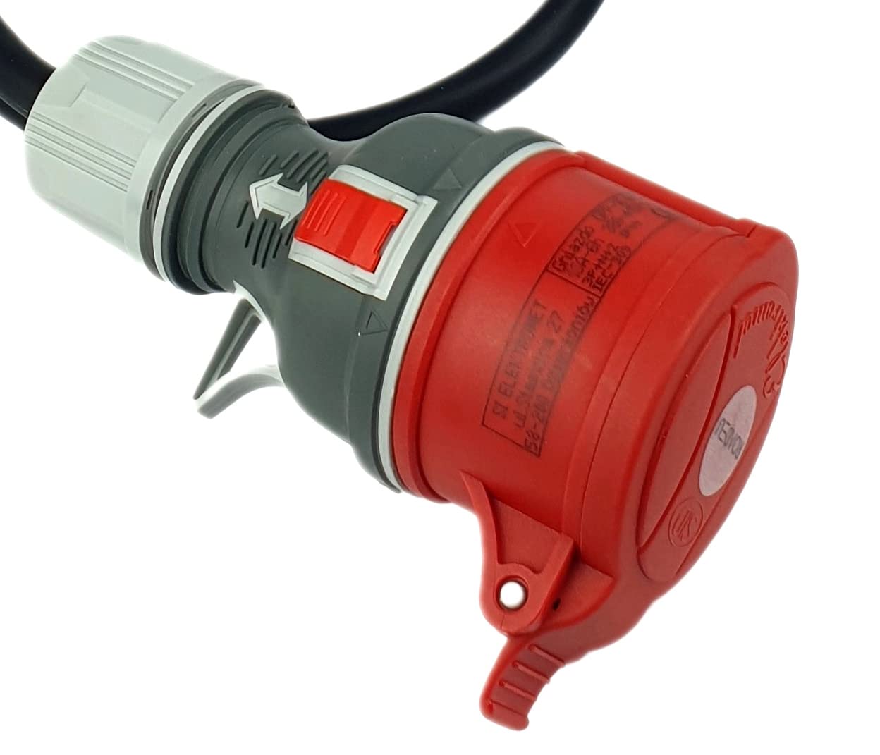 RoadEu - Cable alargador de alimentación 16A - Enchufe 16A, Toma 16A - Prolongador Industrial 10m. Alargador portátil Que Puede Utilizarse en talleres, Jardines, cobertizos u Obras de construcción