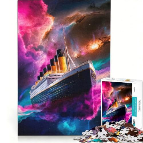 Rompecabezas de 1000 Piezas para Adultos: Titanic Cósmico, Juegos Familiares, antiestrés, colección de Artistas, Bellas Artes 50x75cm