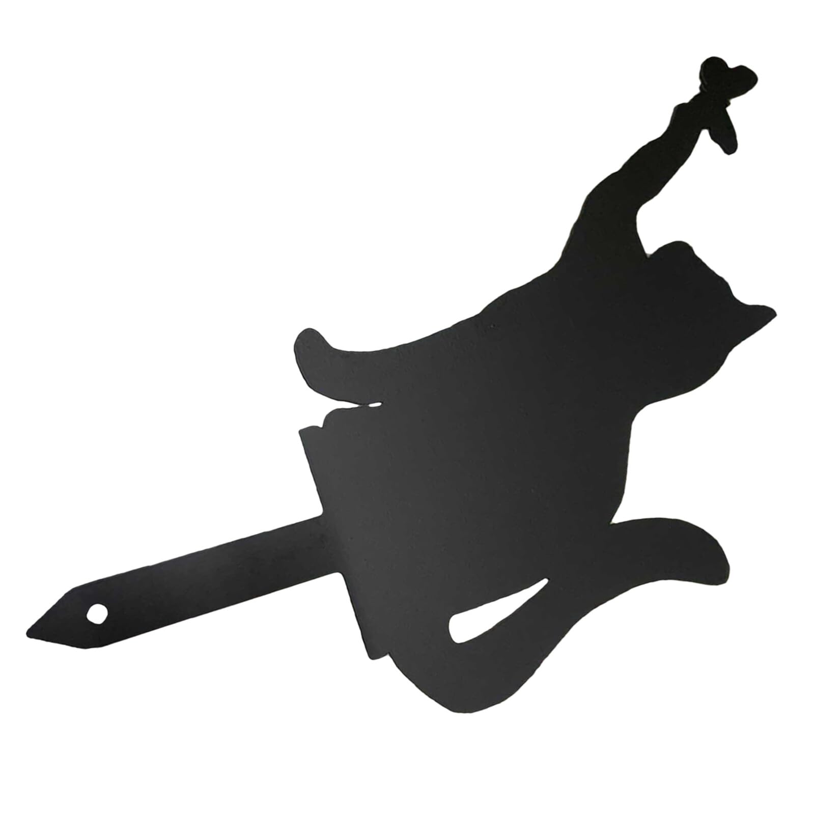 Silhouette de chat en fer noir pour terrasse et allées fleuries