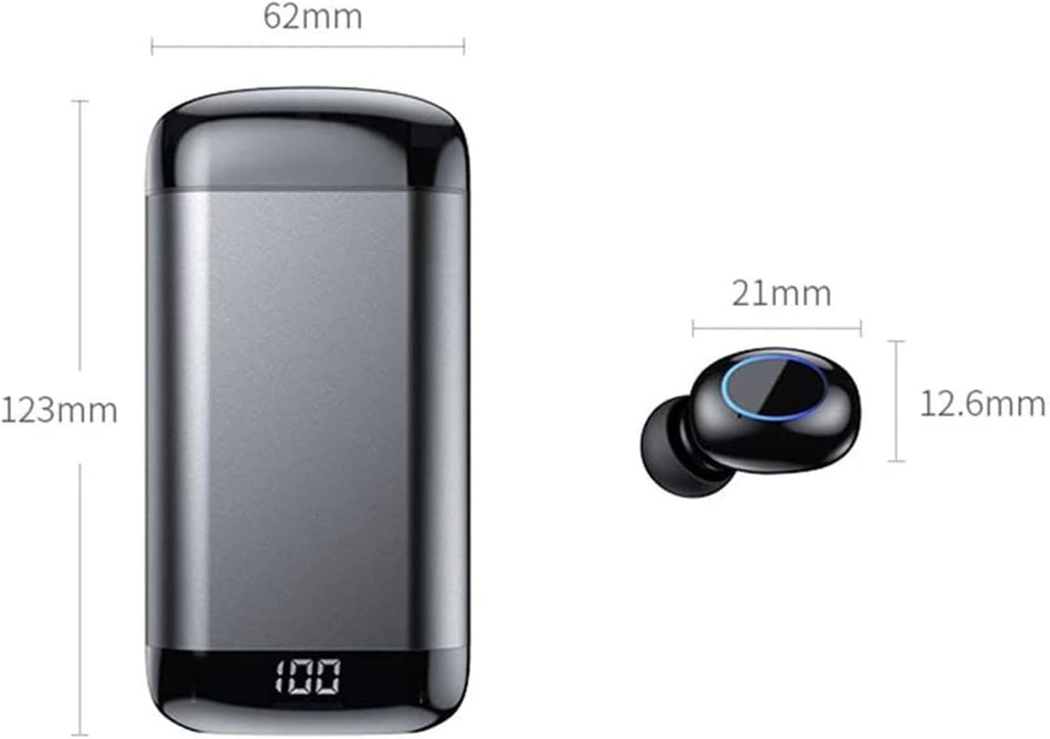 ARTSZY IPX7 Auricolari Bluetooth Impermeabili Trini Auricolari Wireless 30H Cuffie cicliche di Gioco cicliche con Custodia in Carica e Auricolari Stereo in-Ear for Sportivi Neri