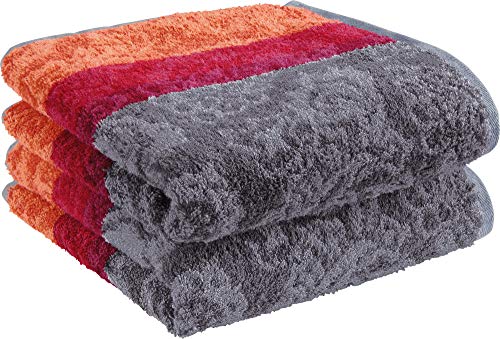Handtuch Original Weiß Blau gestreift (50x100cm) von Le